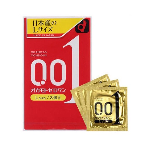 岡本 0.01 超薄避孕套3個庄(L size)